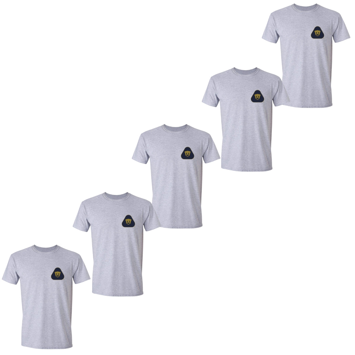 Playera Hombre Pumas UNAM Blank Triangular Paquete 5