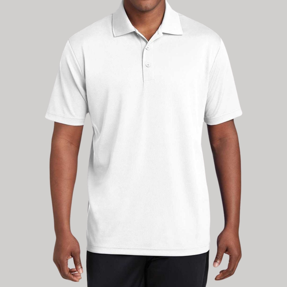 Playera Tipo Polo Pro Dry Hombre Blue & White Poliéster