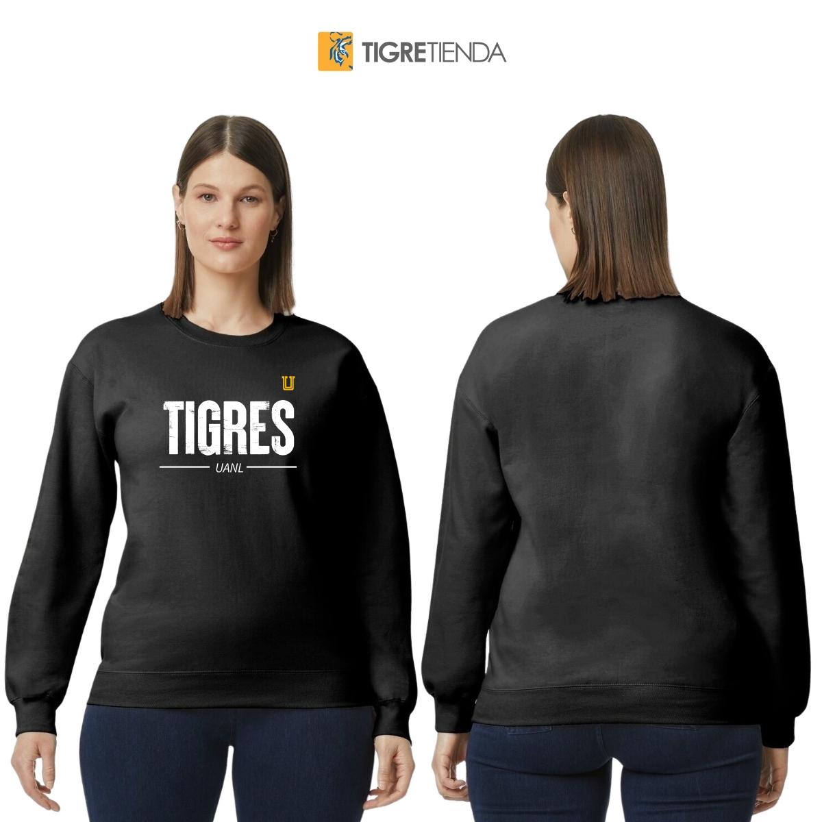 Sudadera Mujer Tigres UANL Logo Mono Amarillo