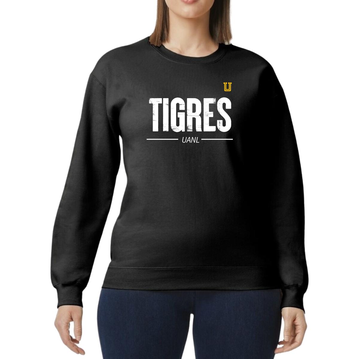 Sudadera Mujer Tigres UANL Logo Mono Amarillo