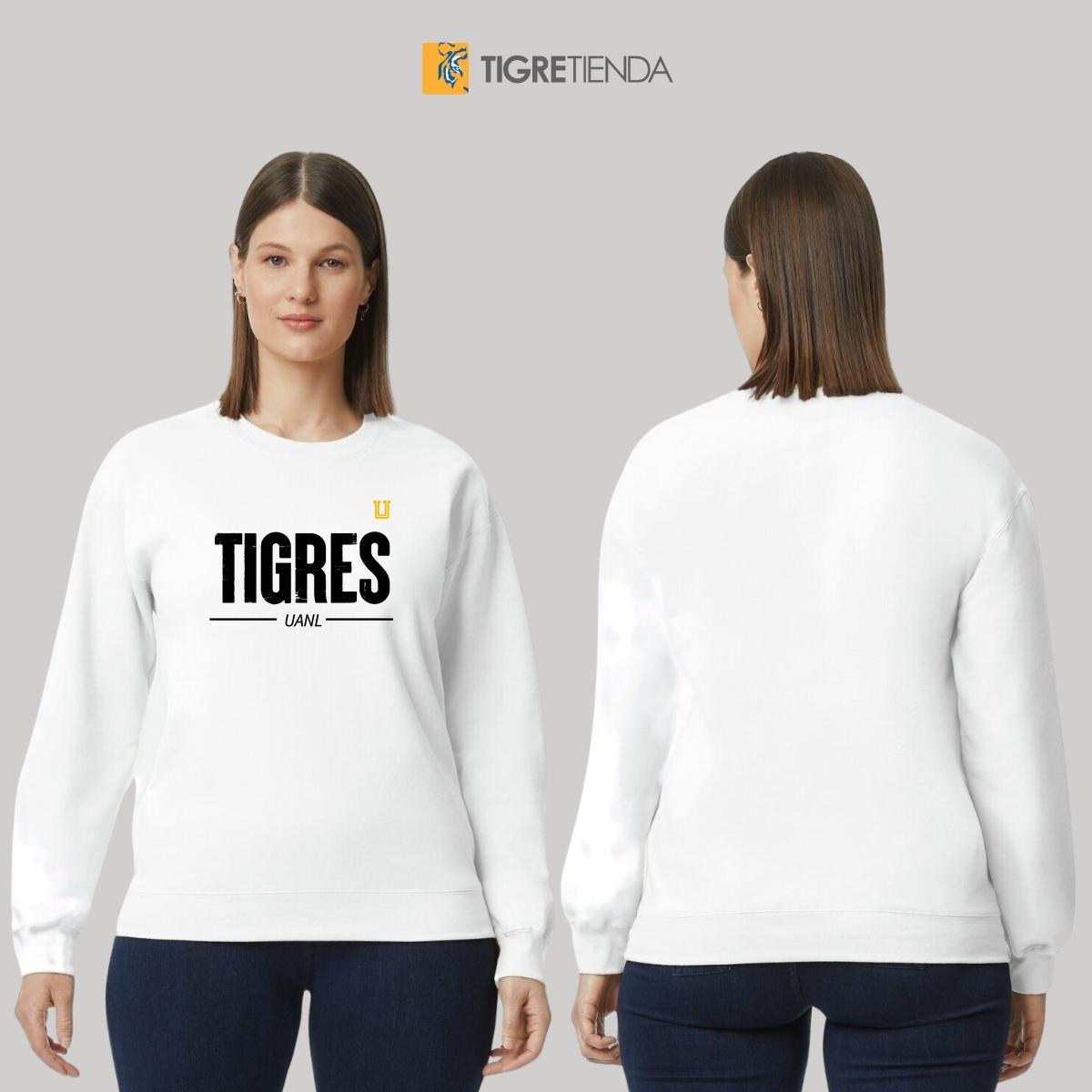 Sudadera Mujer Tigres UANL Logo Mono Amarillo