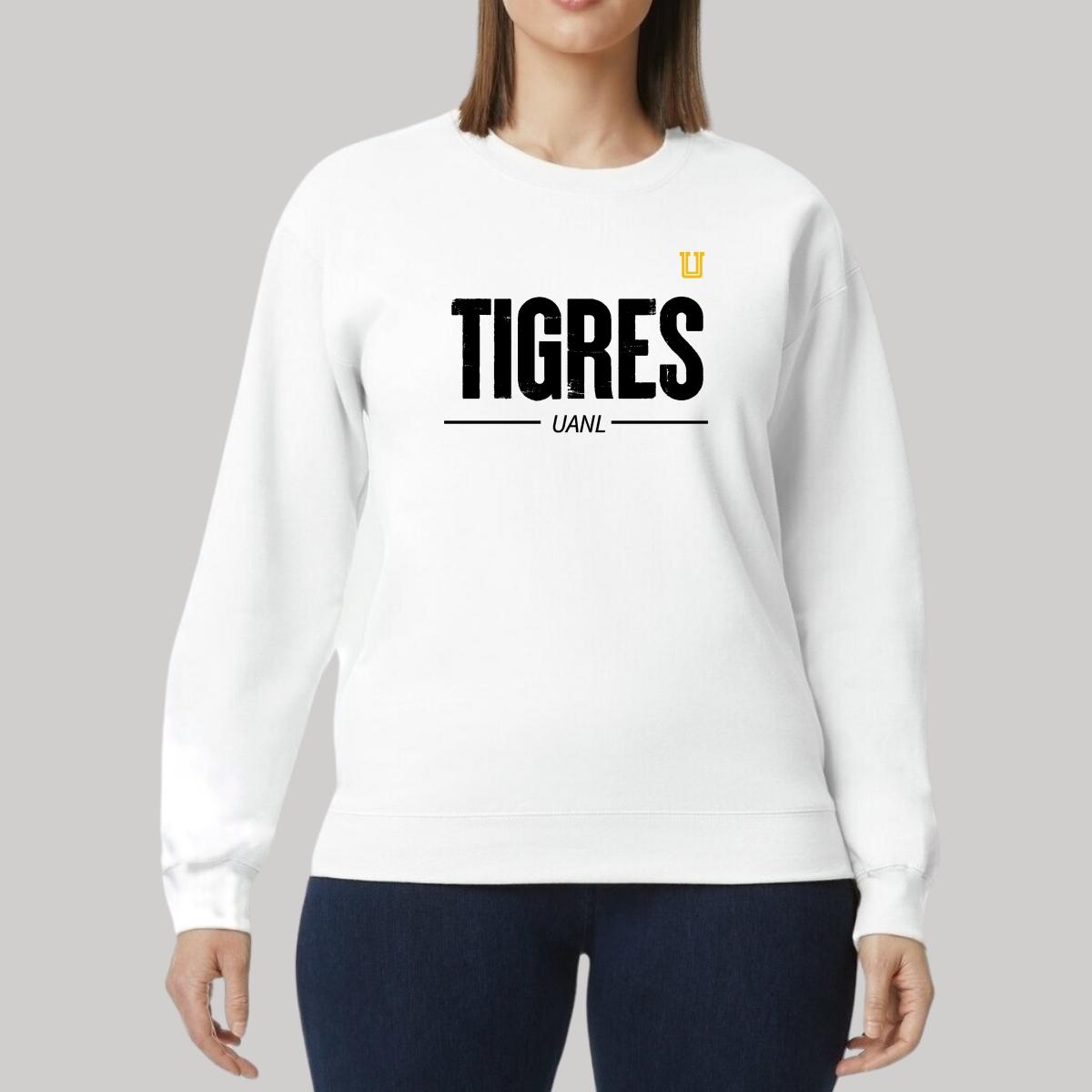 Sudadera Mujer Tigres UANL Logo Mono Amarillo