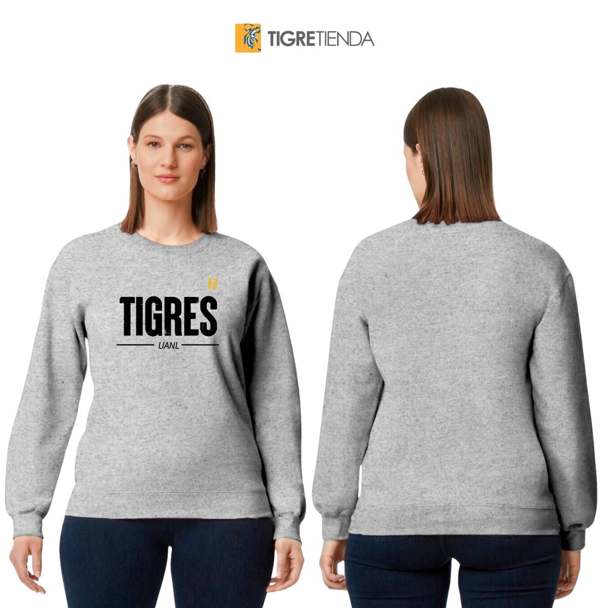 Sudadera Mujer Tigres UANL Logo Mono Amarillo