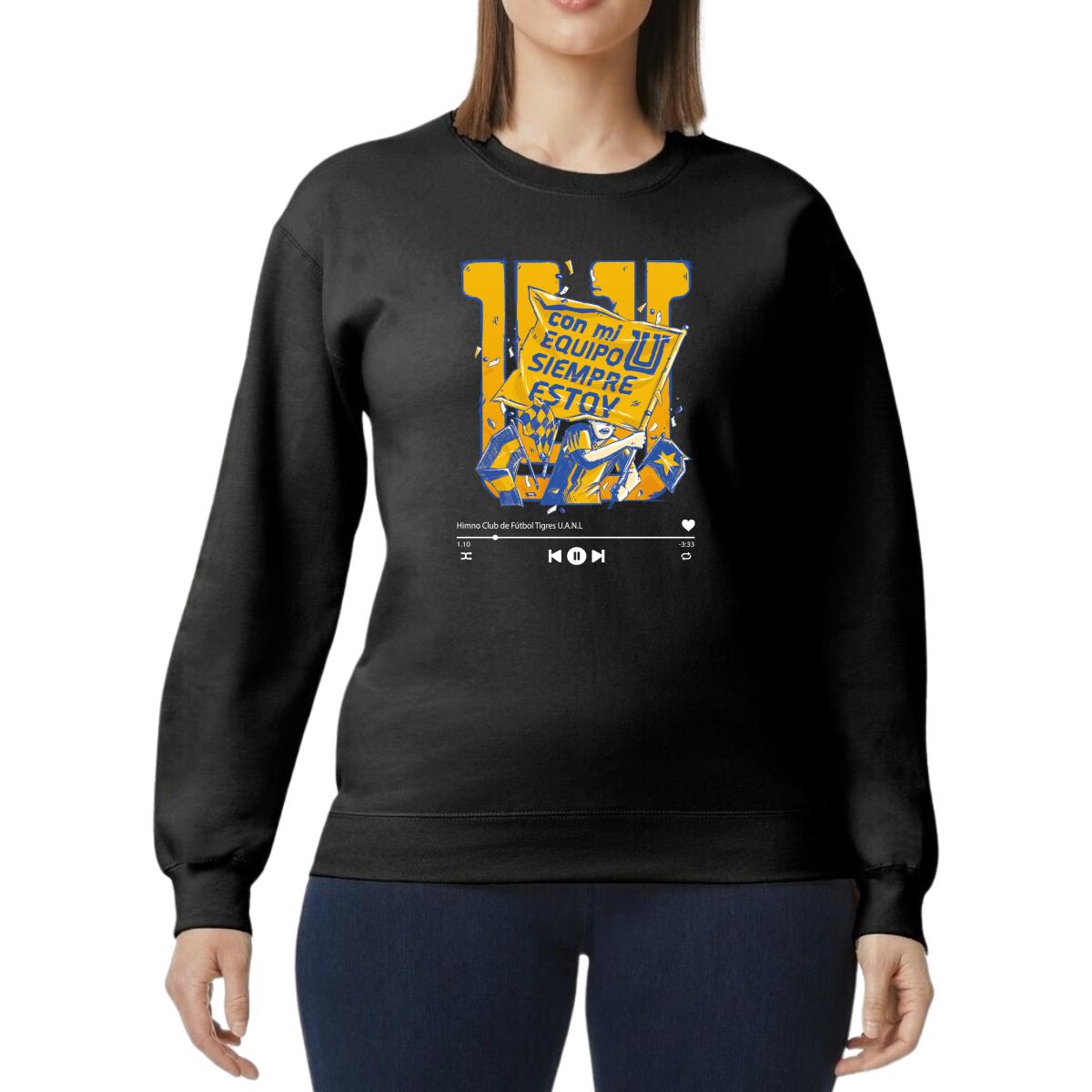 Sudadera Mujer Tigres UANL Con mi equipo