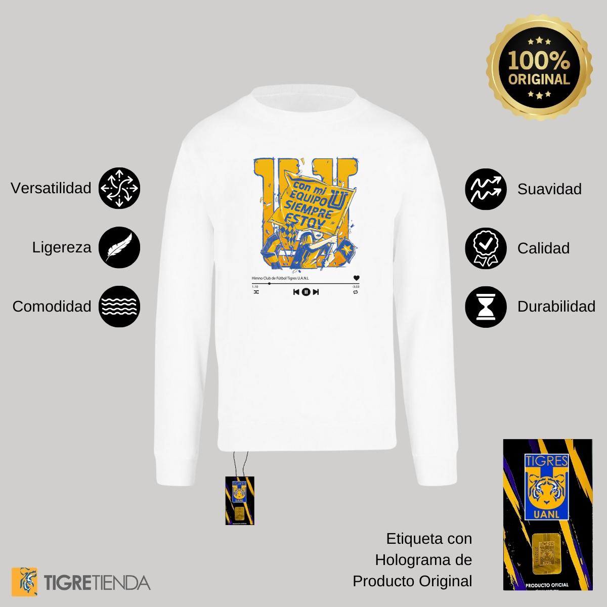 Sudadera Mujer Tigres UANL Con mi equipo