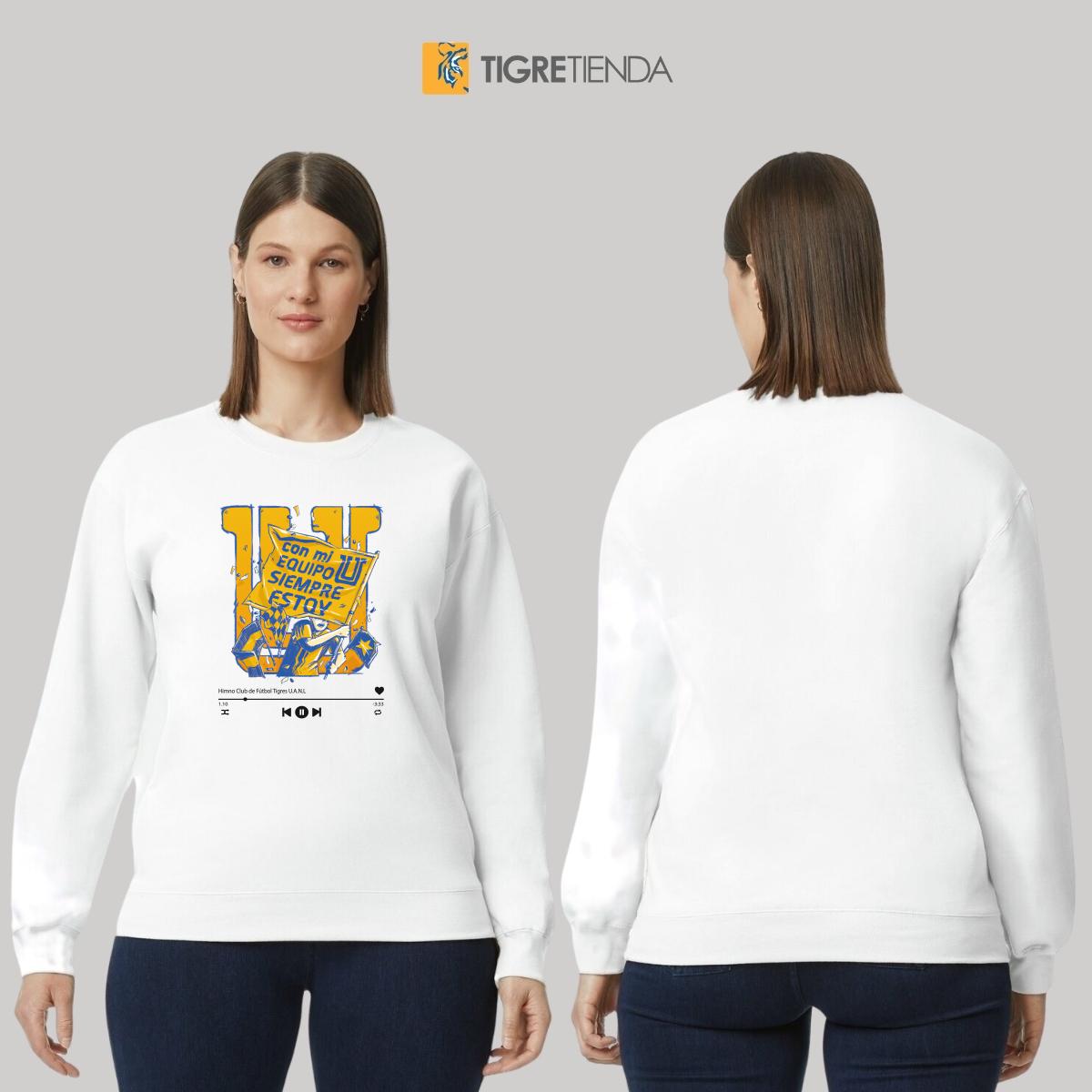 Sudadera Mujer Tigres UANL Con mi equipo