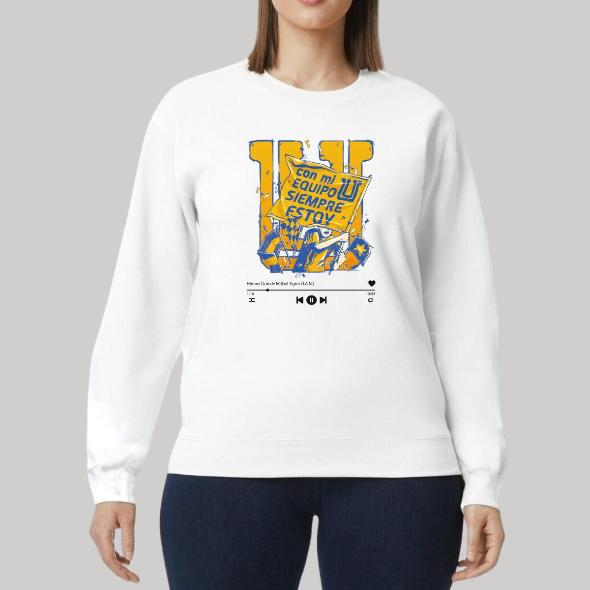 Sudadera Mujer Tigres UANL Con mi equipo