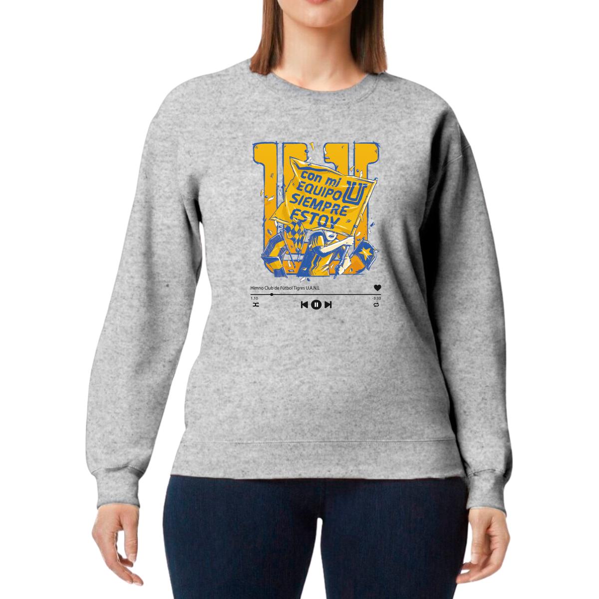 Sudadera Mujer Tigres UANL Con mi equipo