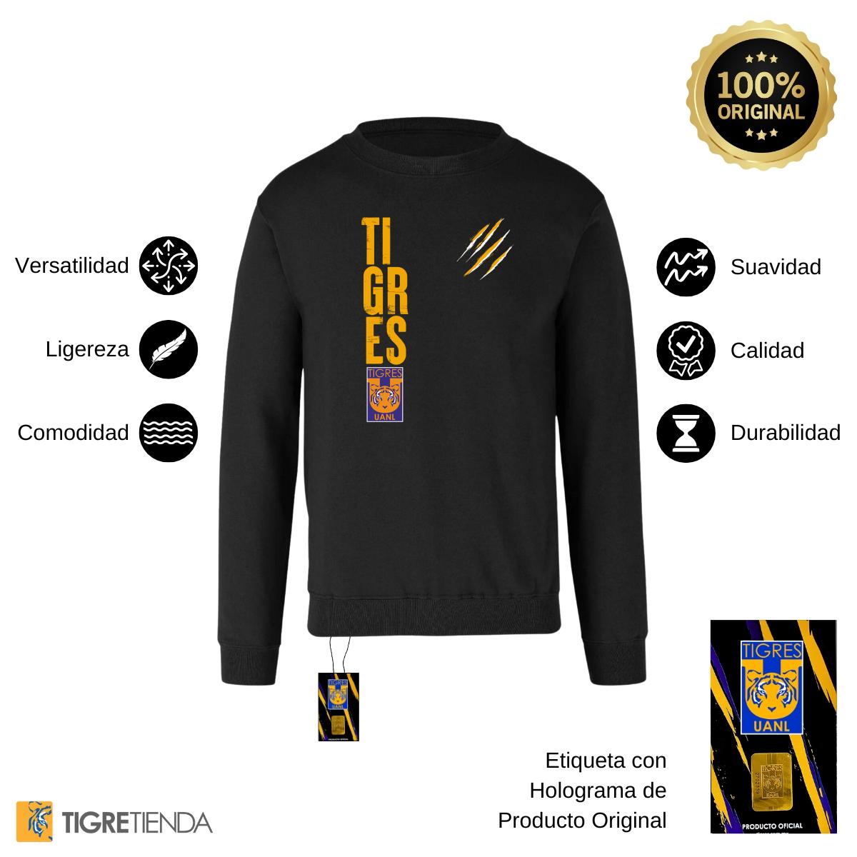 Sudadera Mujer Tigres UANL Tigres Rayas