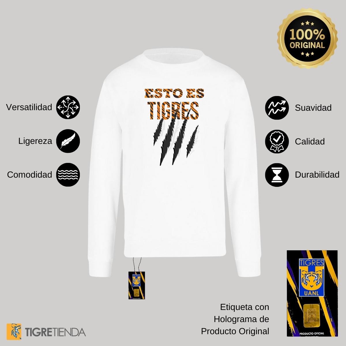 Sudadera Mujer Tigres UANL Esto es Tigres Zarpazo