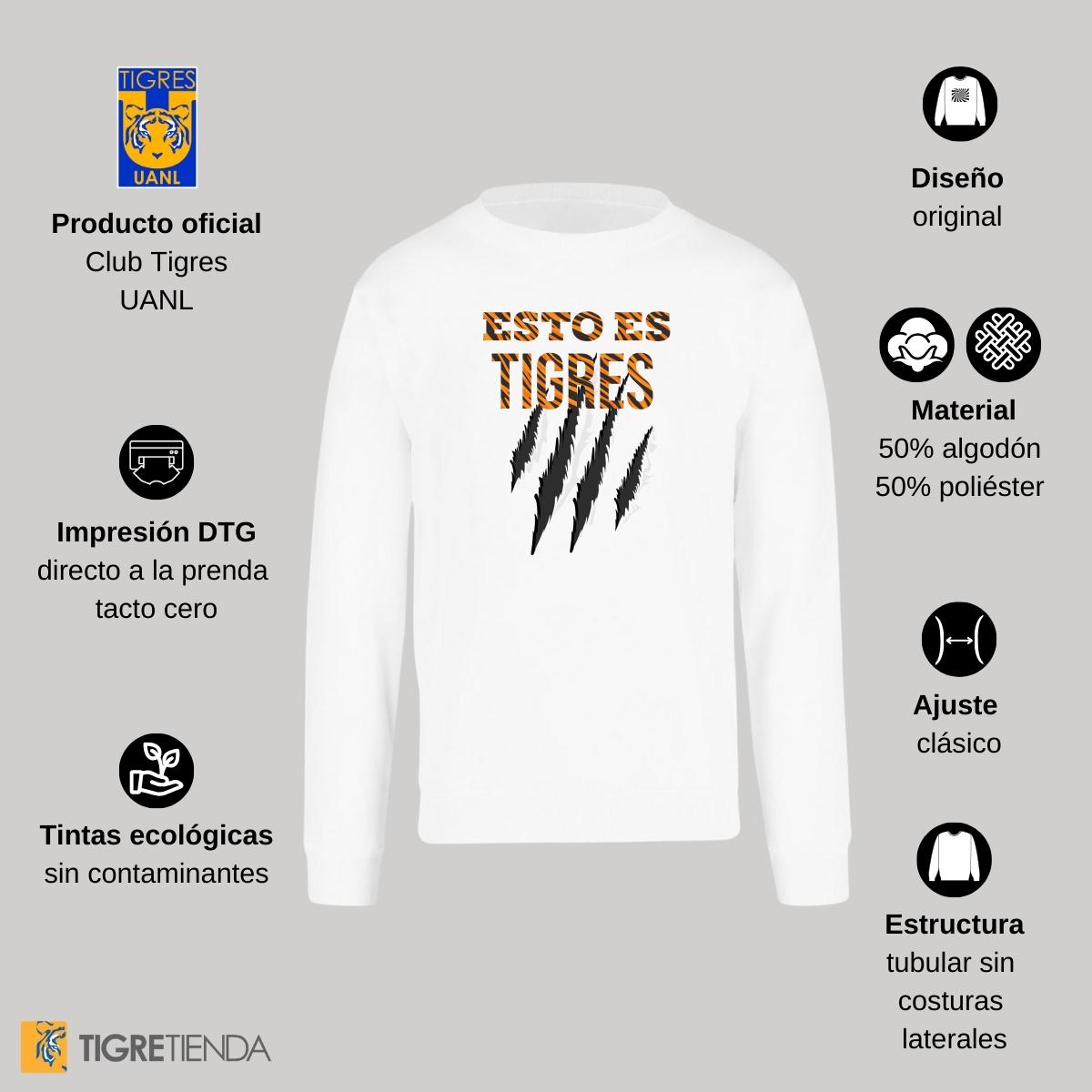 Sudadera Mujer Tigres UANL Esto es Tigres Zarpazo