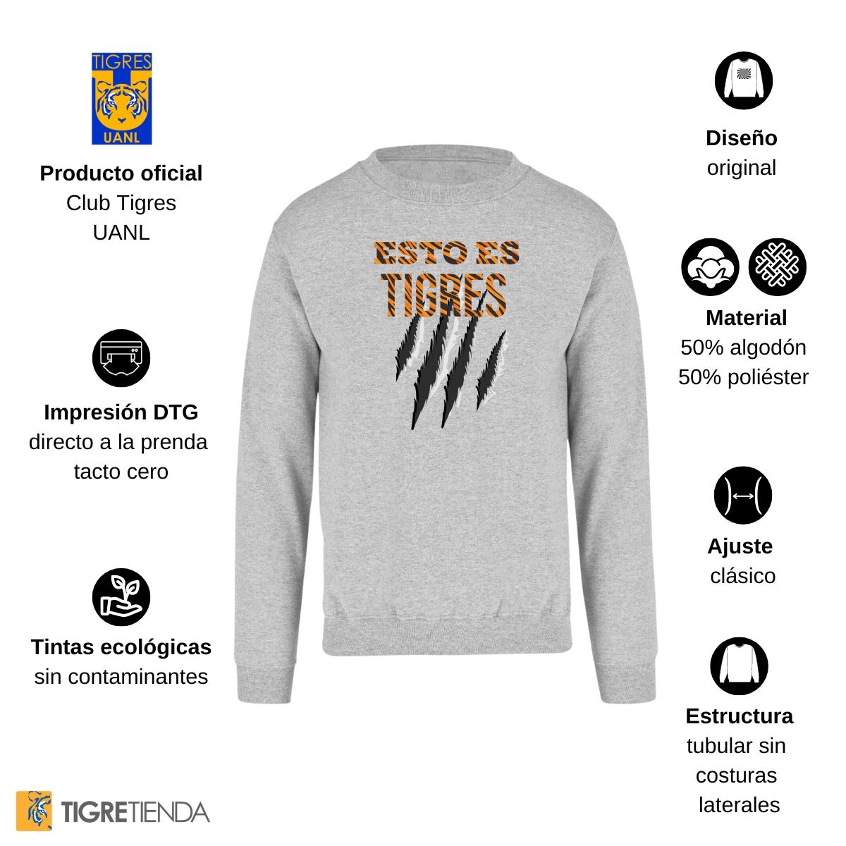 Sudadera Mujer Tigres UANL Esto es Tigres Zarpazo