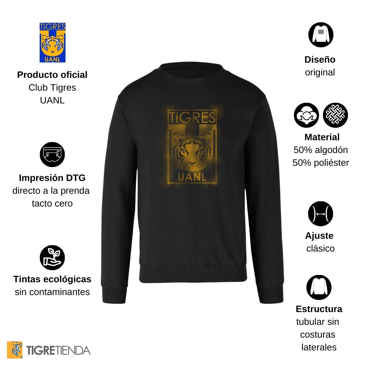 Sudadera Mujer Tigres UANL Escudo difuminado