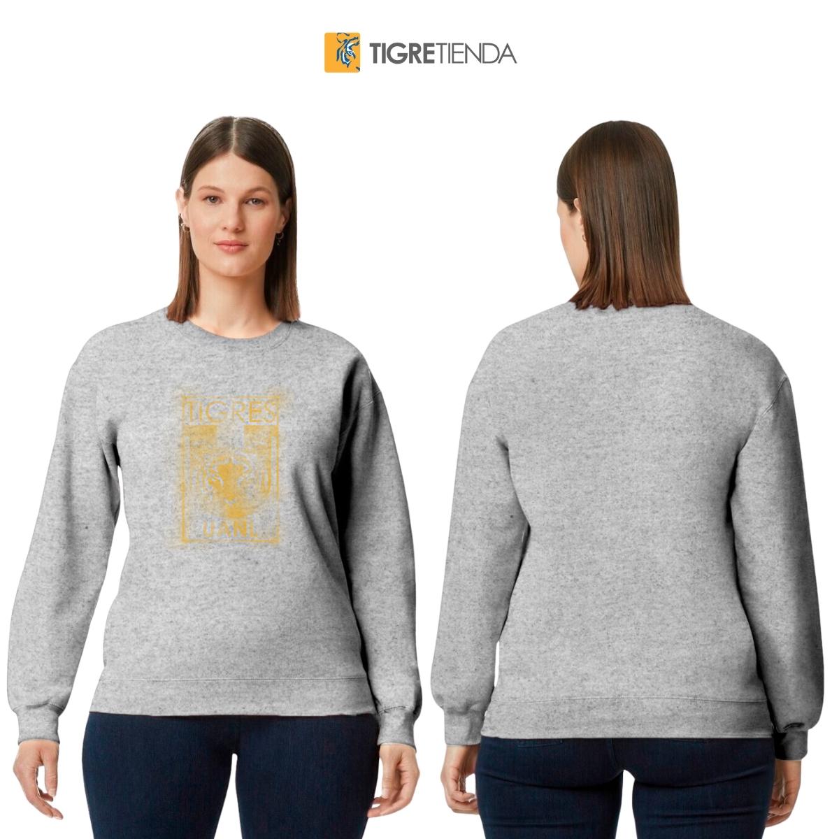 Sudadera Mujer Tigres UANL Escudo difuminado