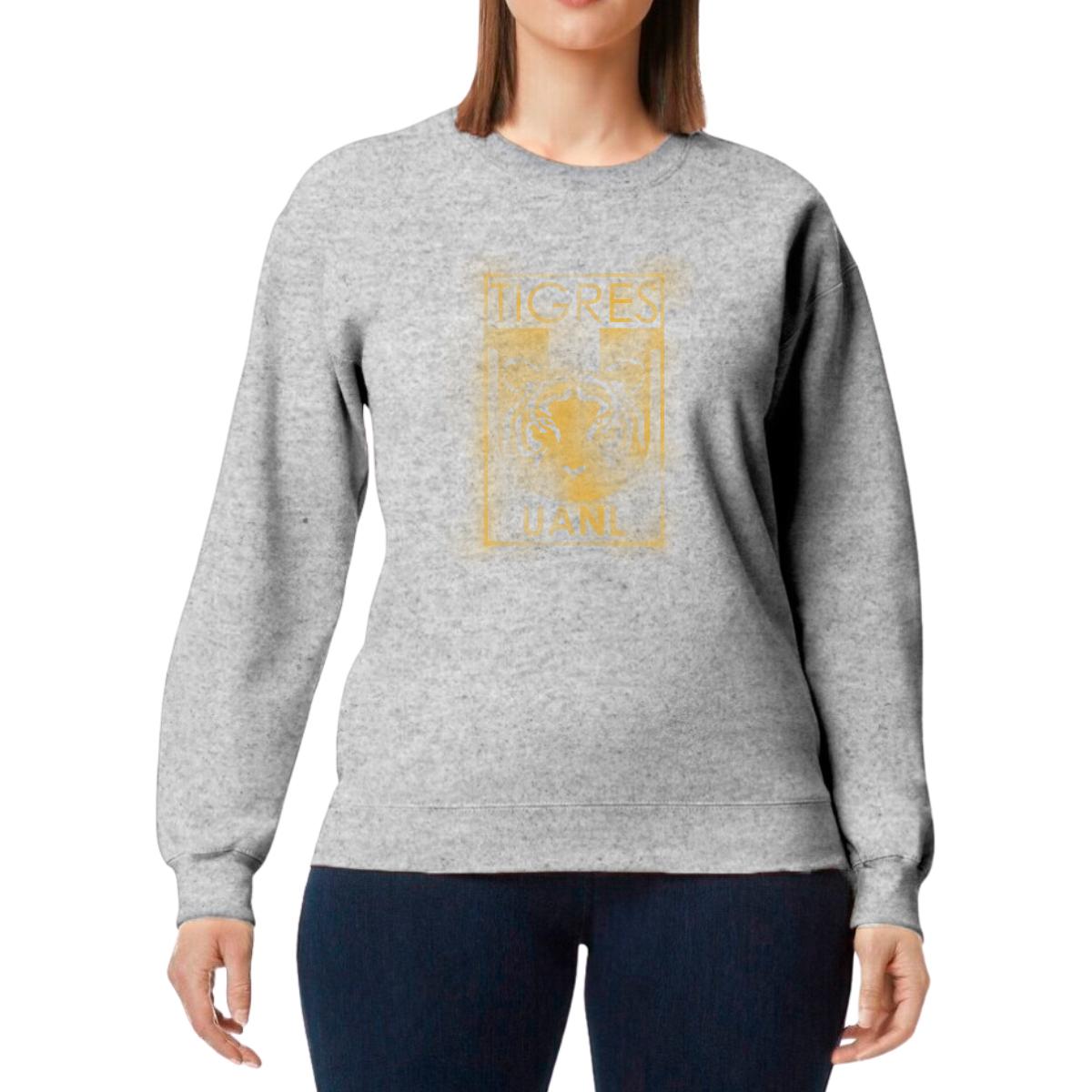 Sudadera Mujer Tigres UANL Escudo difuminado