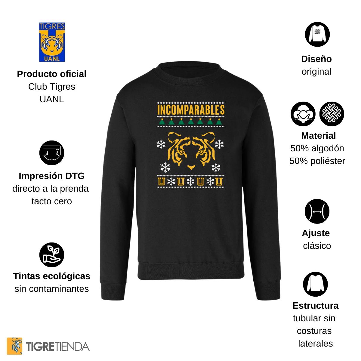 Sudadera Mujer Tigres UANL Navideña Incomparables