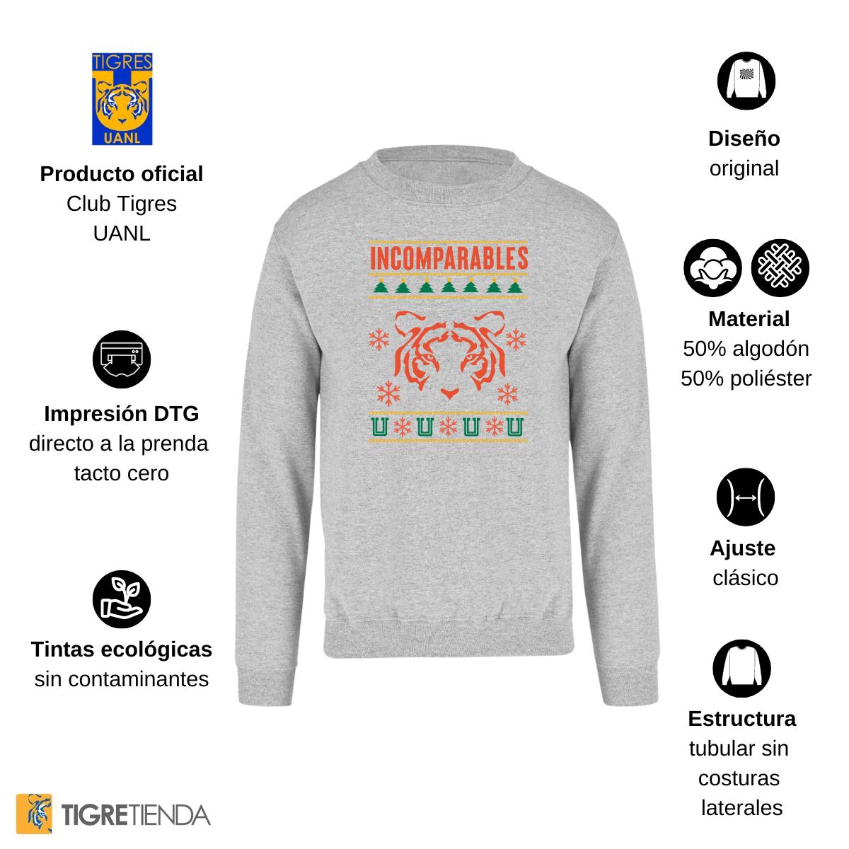 Sudadera Mujer Tigres UANL Navideña Incomparables