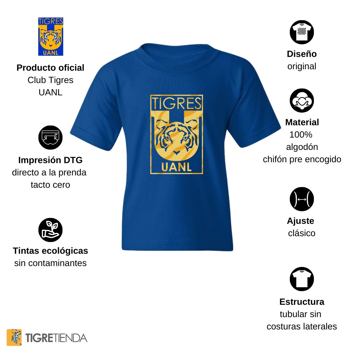 Playera Niños Tigres UANL Escudo