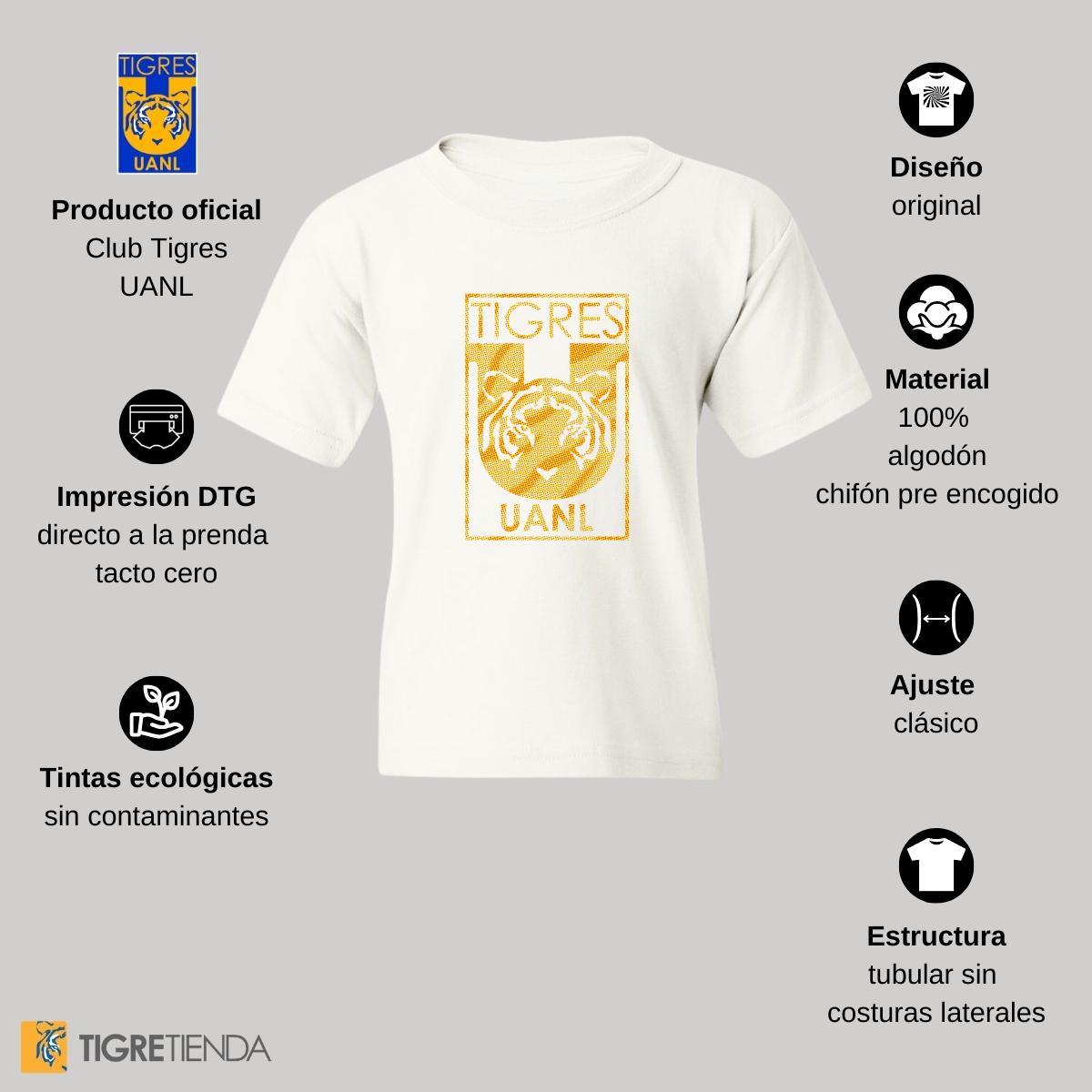 Playera Niños Tigres UANL Escudo