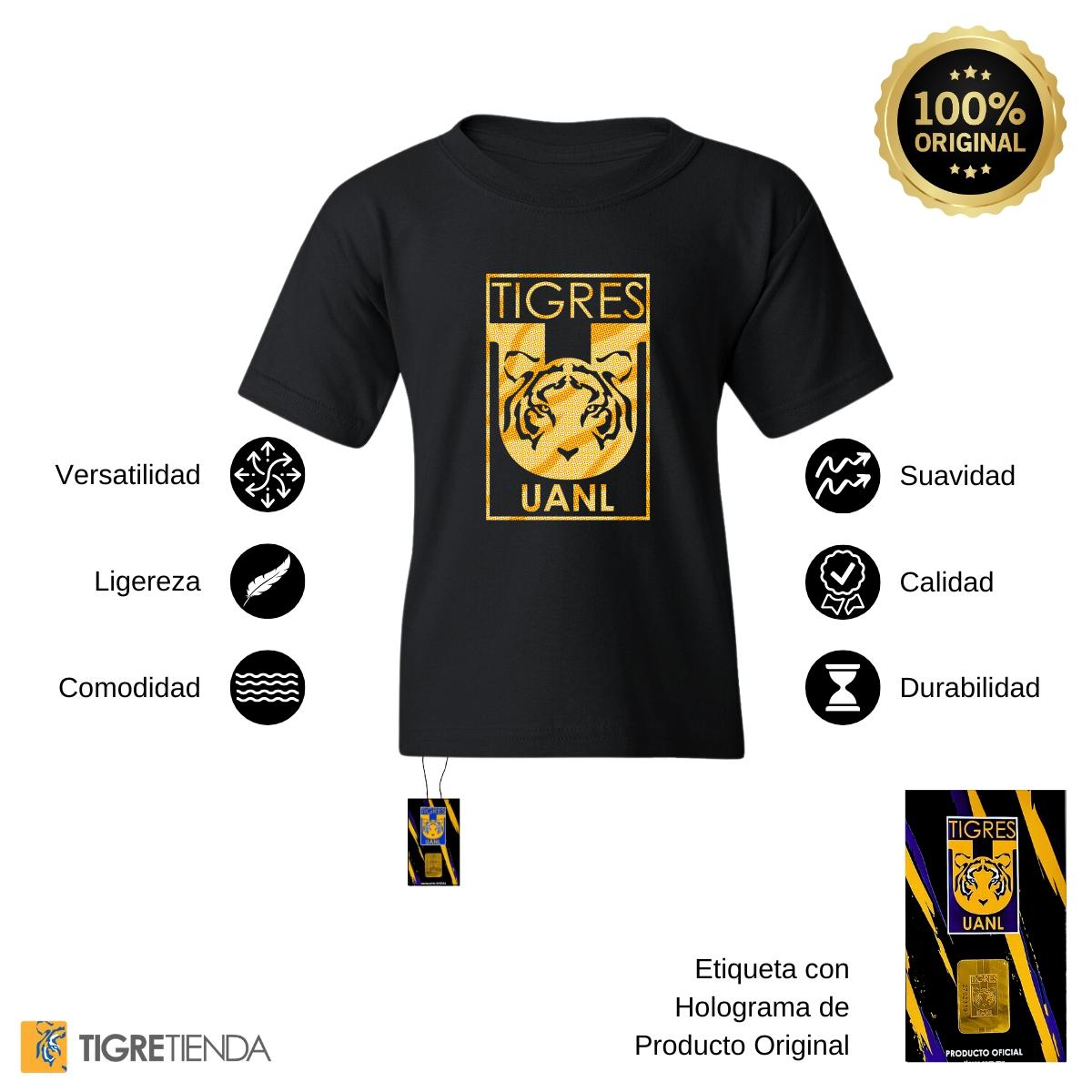 Playera Niños Tigres UANL Escudo