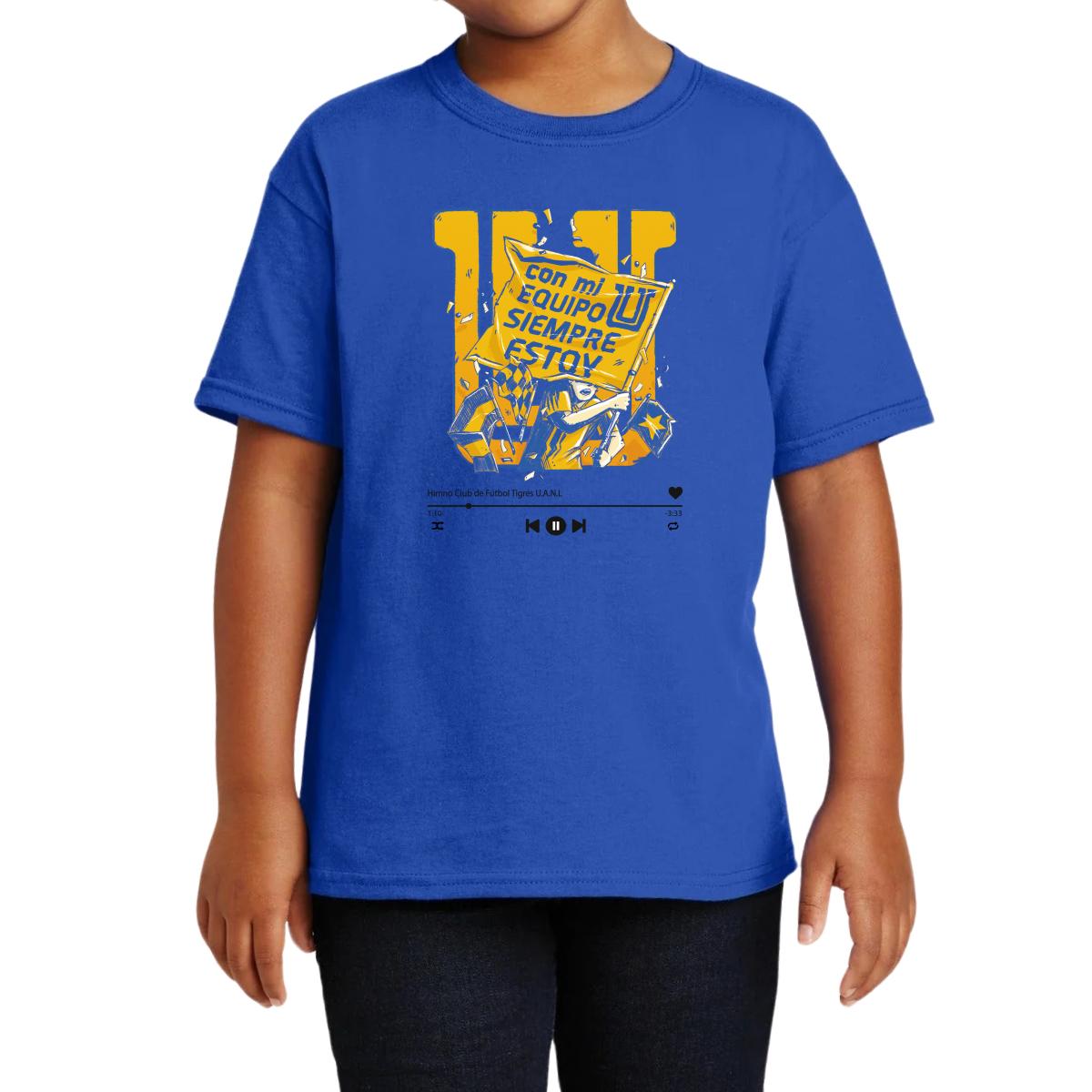 Playera Niños Tigres UANL Con mi equipo