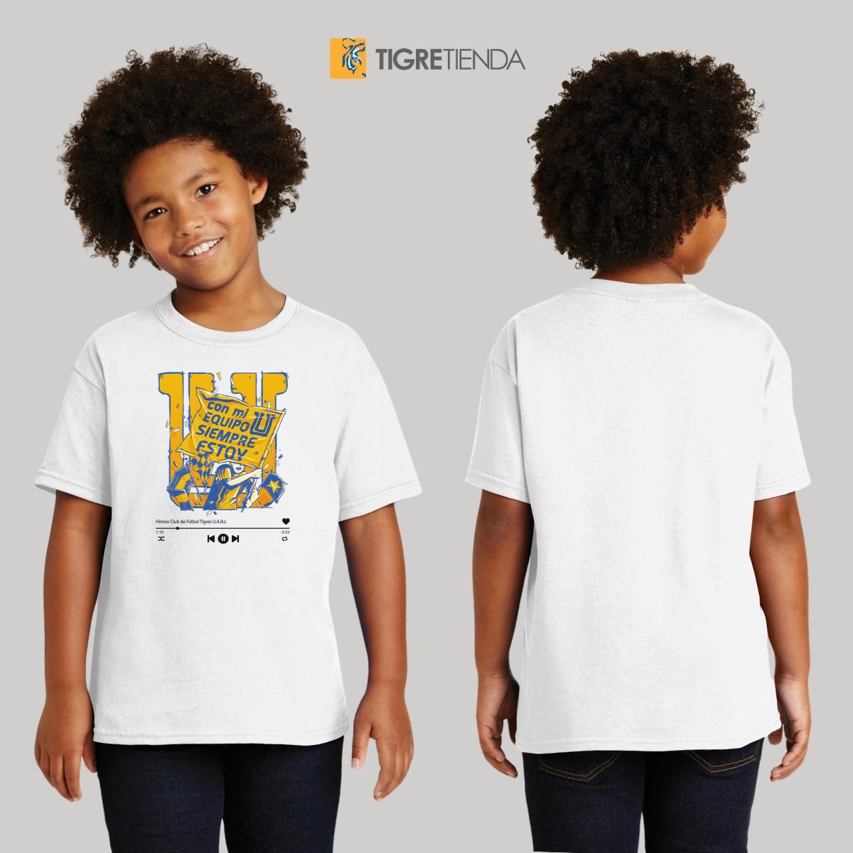 Playera Niños Tigres UANL Con mi equipo