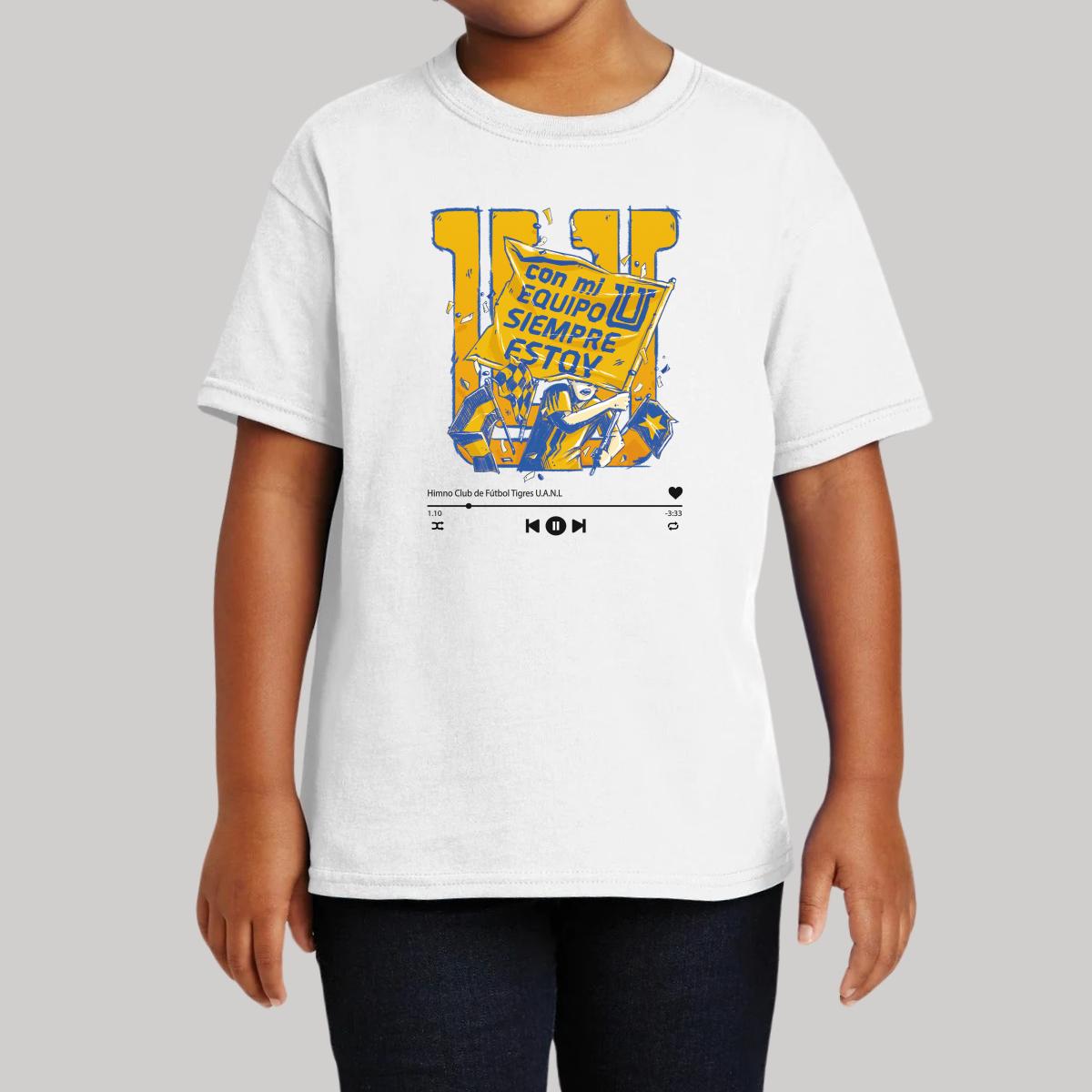 Playera Niños Tigres UANL Con mi equipo