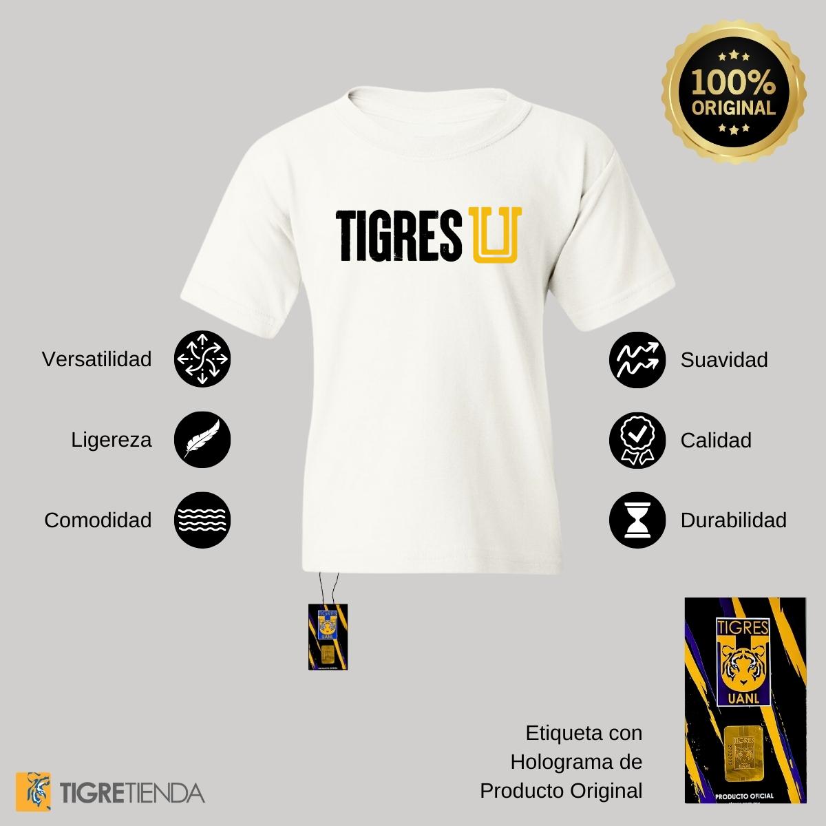 Playera Niños Tigres UANL U Tigres Horizontal