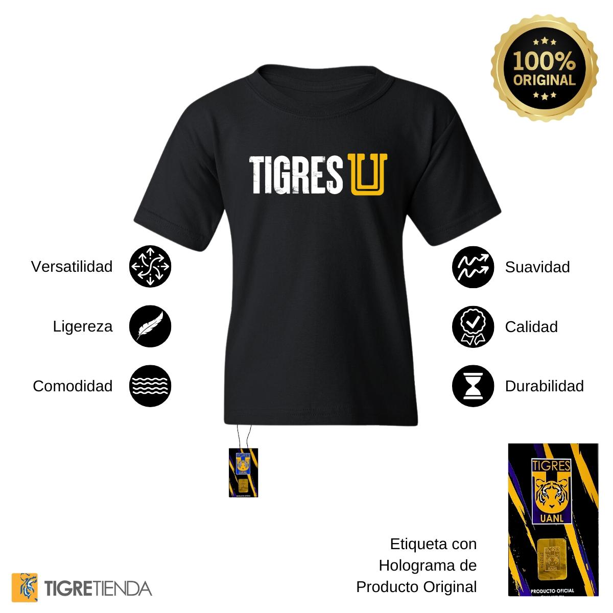 Playera Niños Tigres UANL U Tigres Horizontal