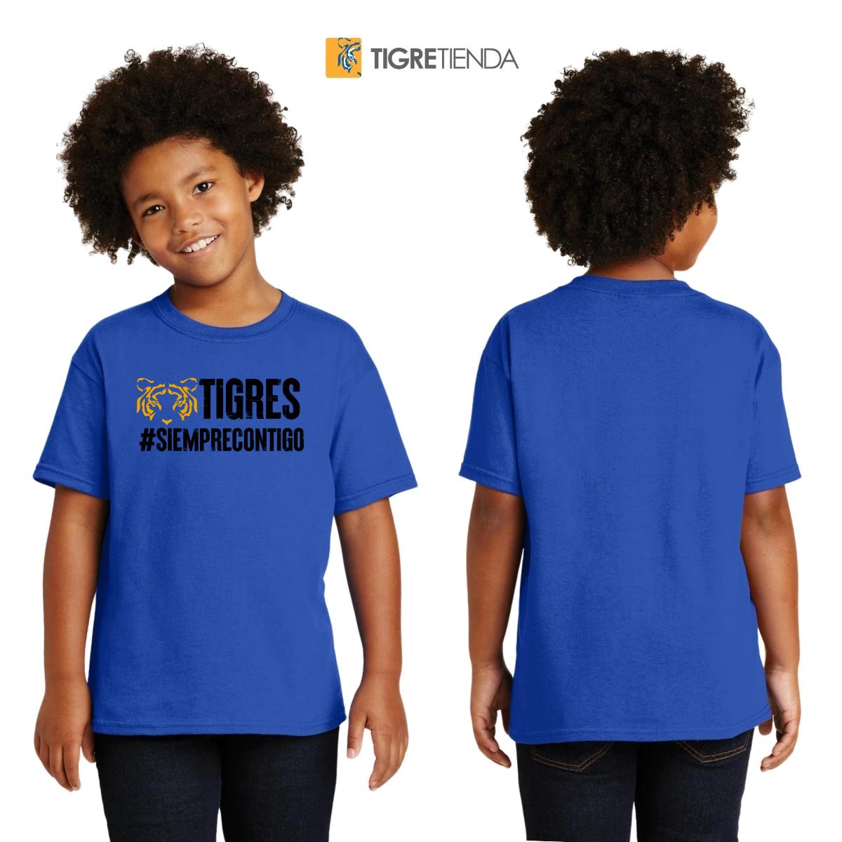 Playera Niños Tigres UANL Siempre contigo