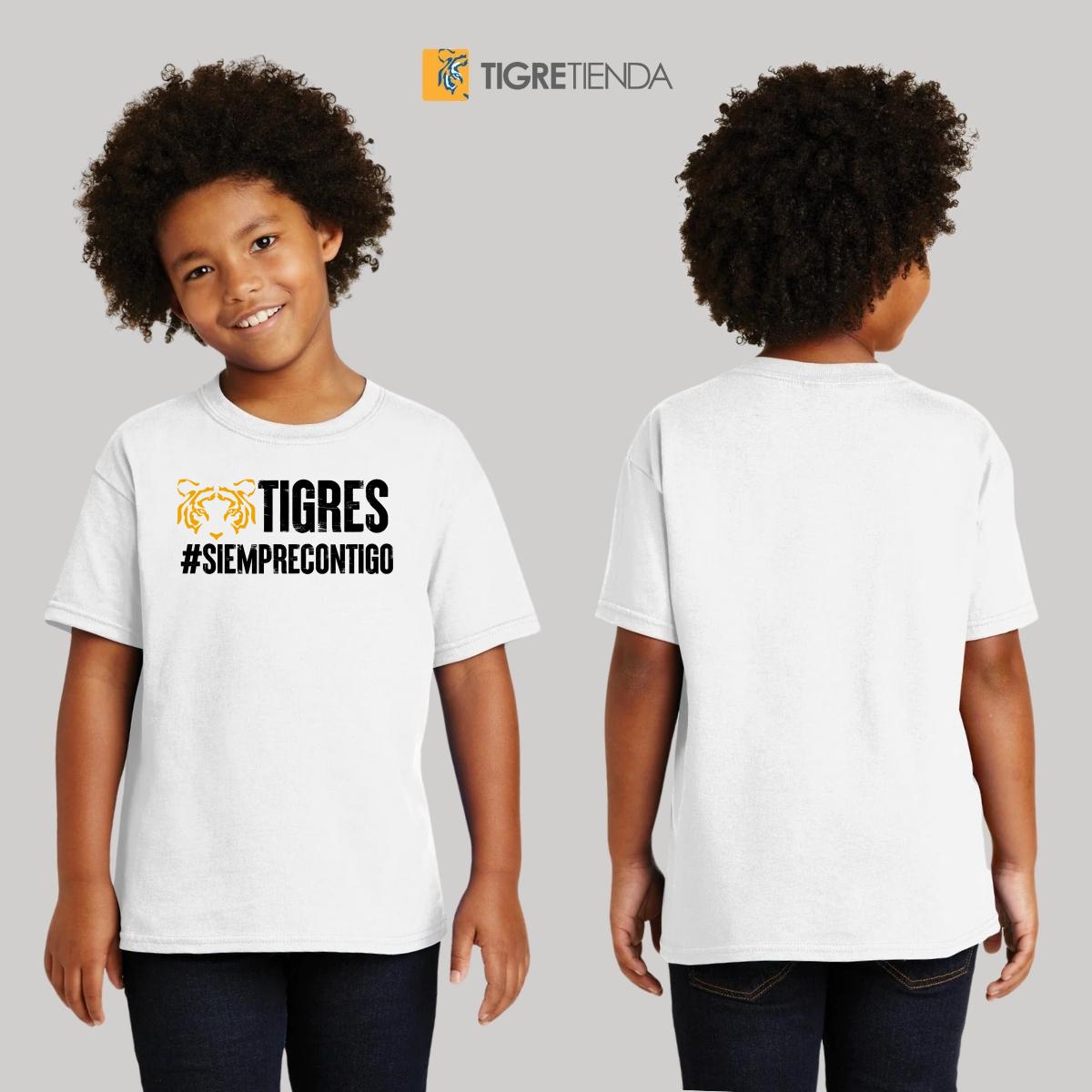 Playera Niños Tigres UANL Siempre contigo