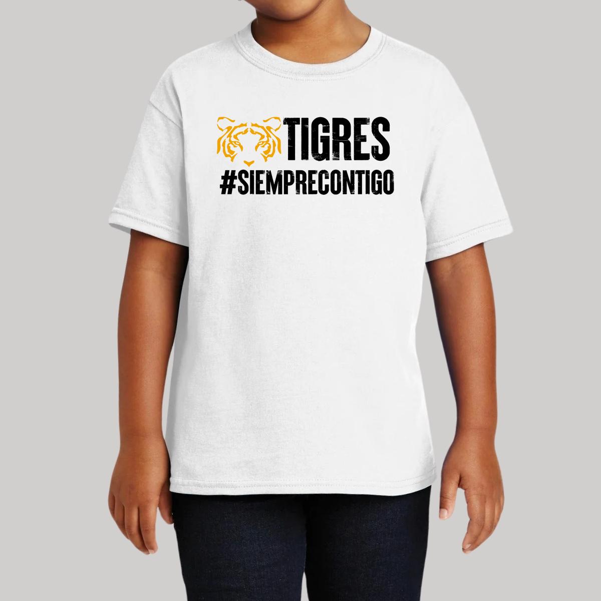 Playera Niños Tigres UANL Siempre contigo