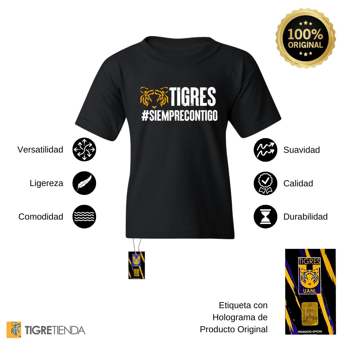 Playera Niños Tigres UANL Siempre contigo