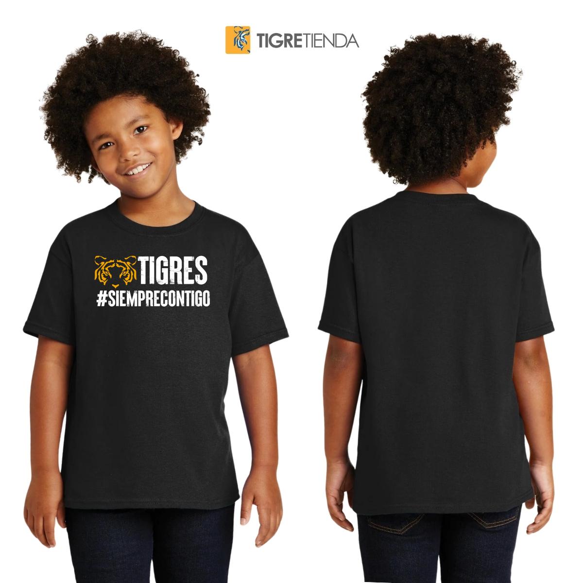 Playera Niños Tigres UANL Siempre contigo