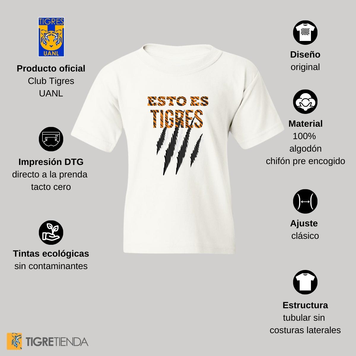 Playera Niños Tigres UANL Esto es Tigres Zarpazo