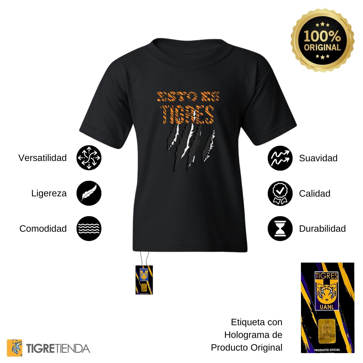 Playera Niños Tigres UANL Esto es Tigres Zarpazo