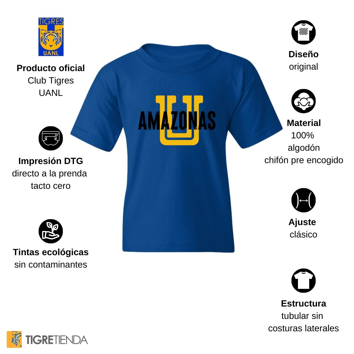 Playera Niños Tigres UANL Amazonas