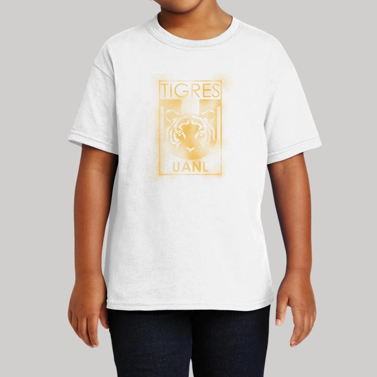 Playera Niños Tigres UANL Escudo difuminado