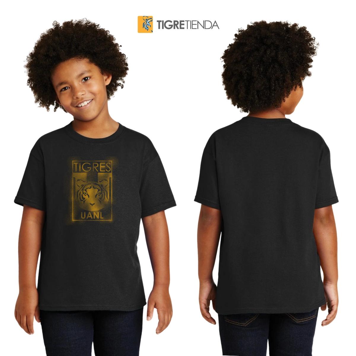 Playera Niños Tigres UANL Escudo difuminado