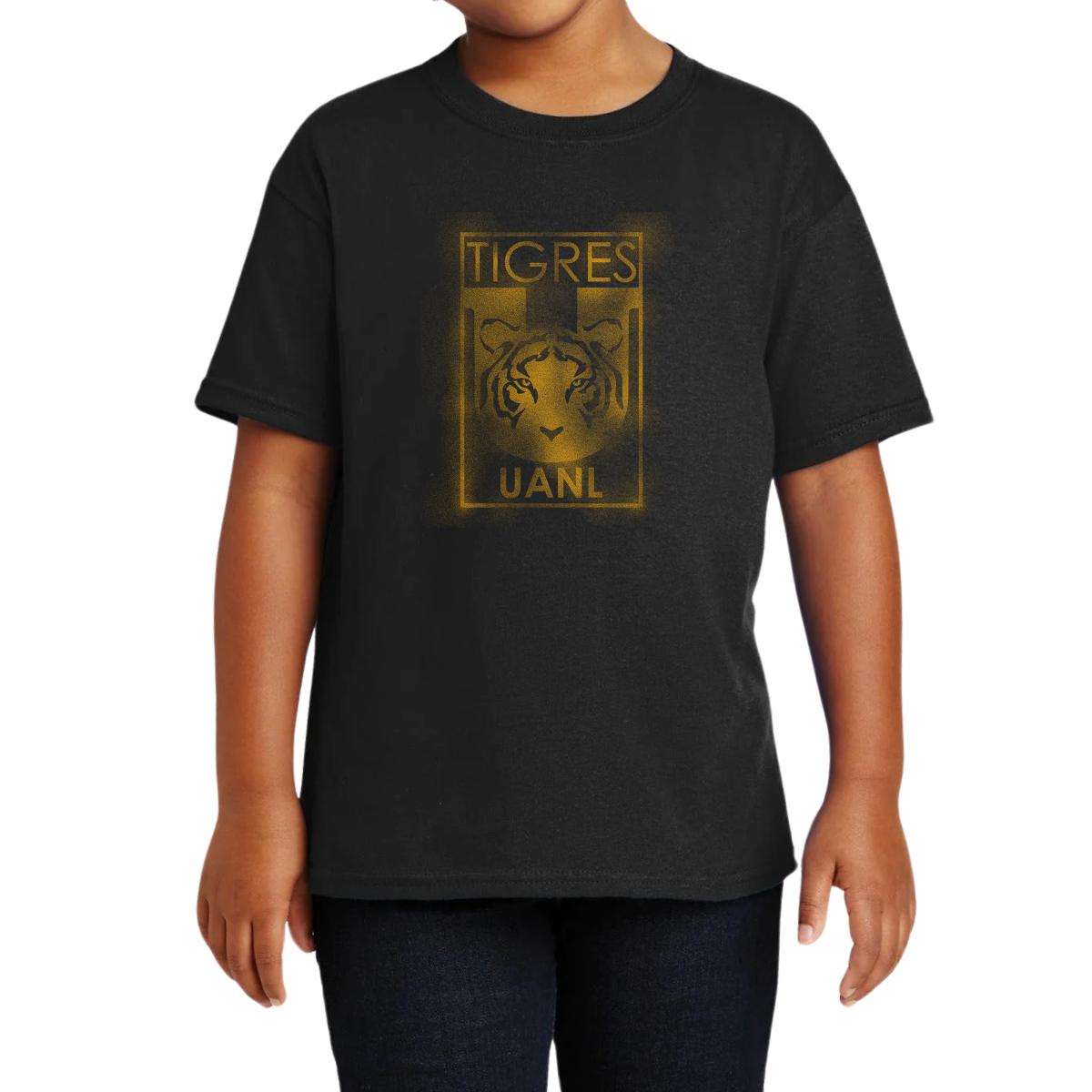 Playera Niños Tigres UANL Escudo difuminado