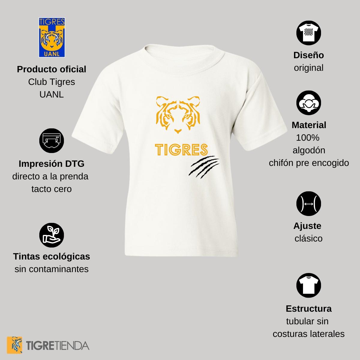 Playera Niños Tigres UANL Zarpazo