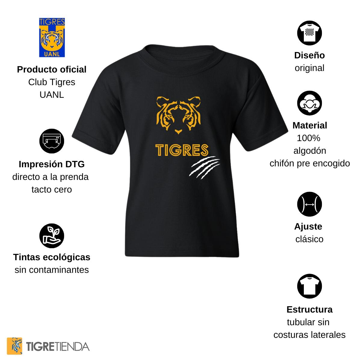 Playera Niños Tigres UANL Zarpazo