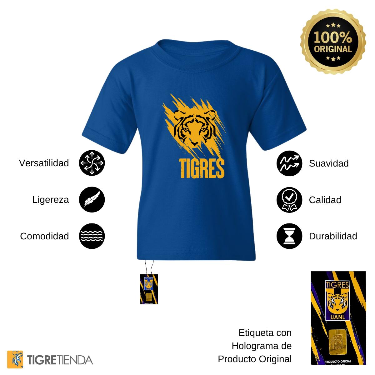 Playera Niños Tigres UANL Rostro