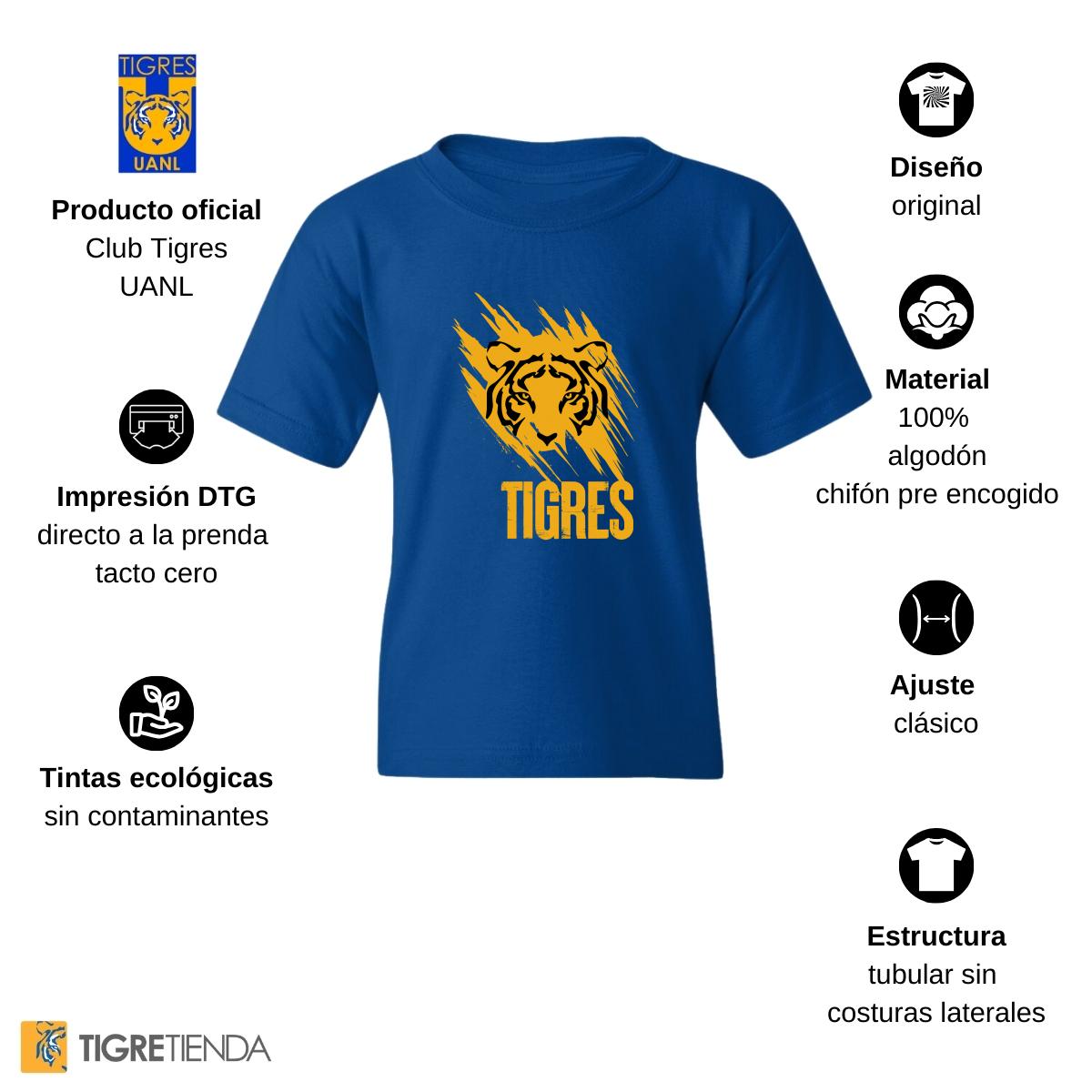 Playera Niños Tigres UANL Rostro