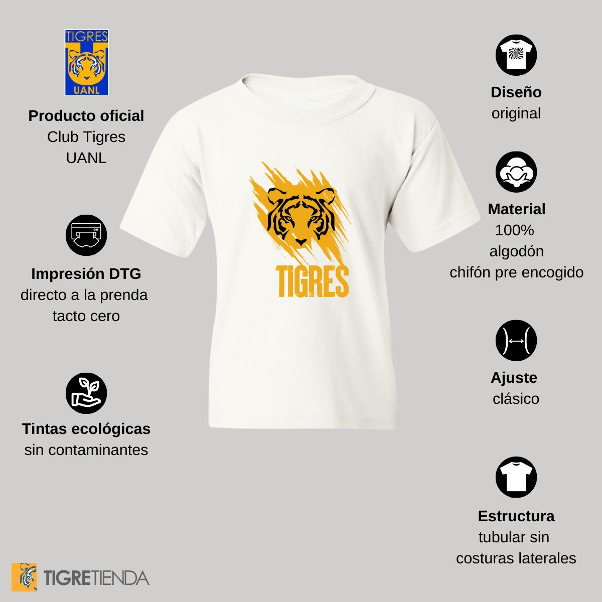 Playera Niños Tigres UANL Rostro