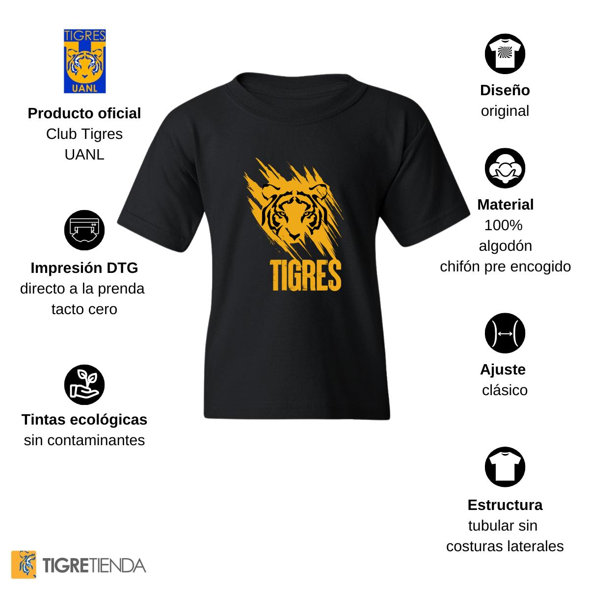 Playera Niños Tigres UANL Rostro