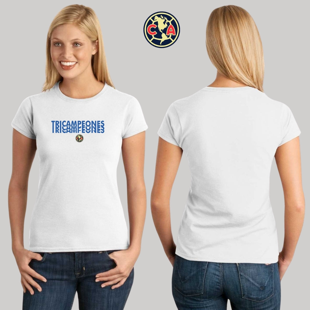 Playera Mujer América Tricampeones