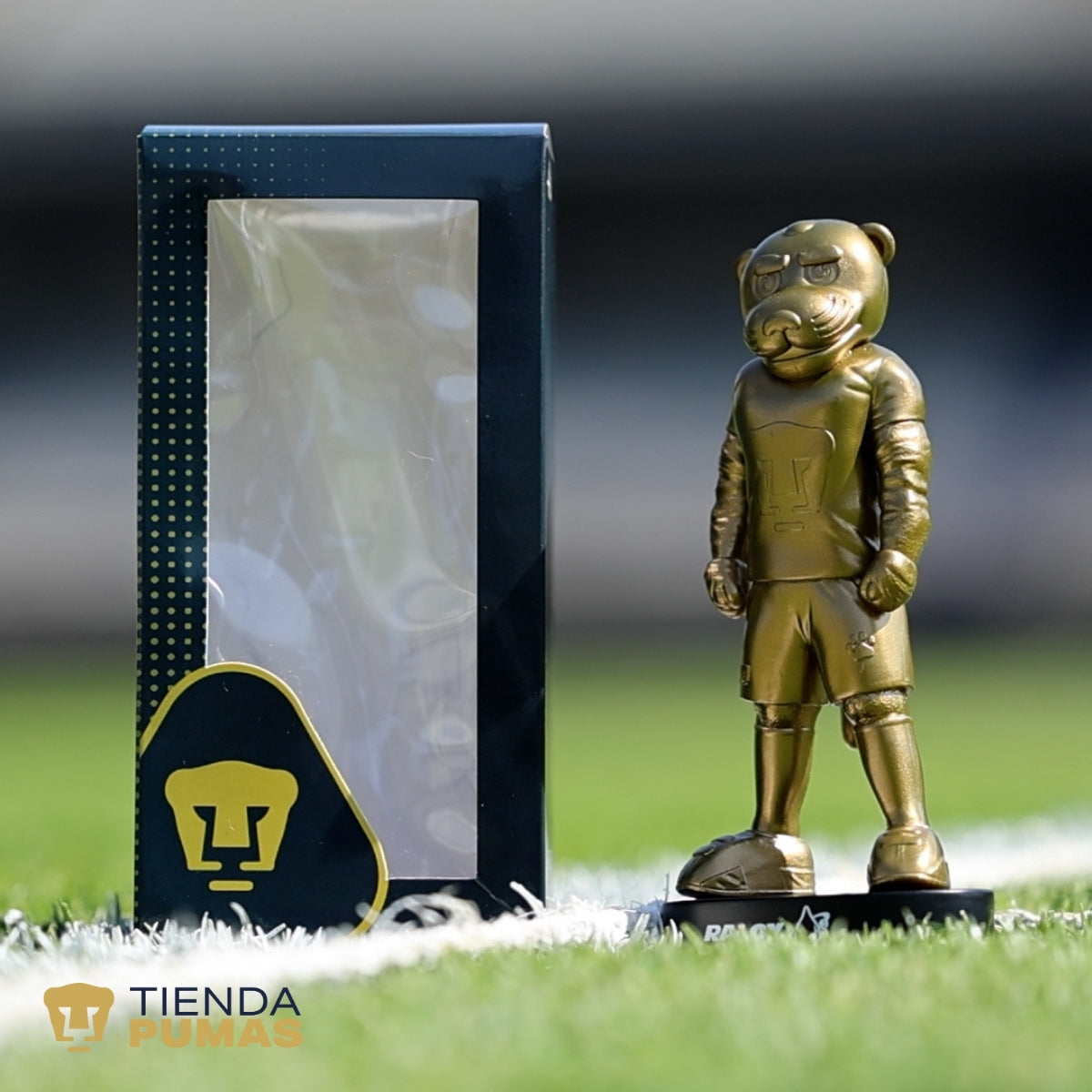 Figura Coleccionable Pumas UNAM Goyo Dorado 70 Aniversario