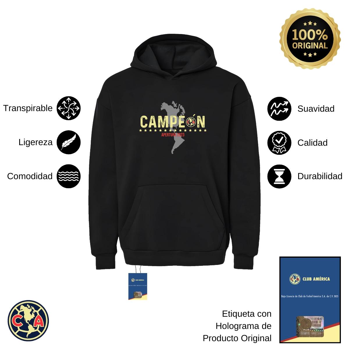 Sudadera Hombre Hoodie Pro Dry América Campeón AP 2023