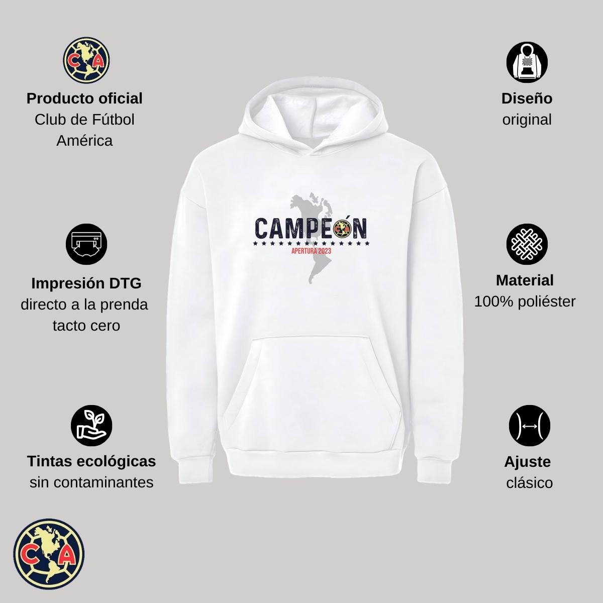 Sudadera Hombre Hoodie Pro Dry América Campeón AP 2023